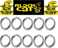 Black Cat Xtreme Split Ring Sprengring für Wallermontagen 10Stück 50-90kg