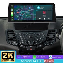 12.3" 4G+64G Android 14 Autoradio Für Ford Fiesta MK6 2008-2016 GPS NAVI CarPlay