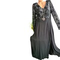 Sheego Eventkleid Abendkleid Kleid Damen schwarz mit Spitze (863) Übergrösse NEU
