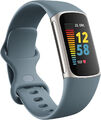 Fitbit Charge 5 Aktivitätstracker - Graublau/Edelstahl Platin