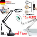 72 LED Lupenleuchte 10 Dioptrien Arbeitsleuchte Lupenlampe Lupe Dimmbare Schwund