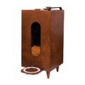 Trockenfutterspender Braun 20L Katze Hund Futterspender Futterautomat mit Schale