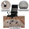 Bodenschutzmatte Bürostuhlmatte Stuhlunterlage Unterlegmatte - transparent PET