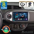 4+64G Android 14 Autoradio GPS CarPlay 8 Kerne DAB FM Für Toyota Yaris 2011-2018