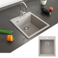 Granitspüle Küchenspüle Einbauspüle Spülbecken 43x50cm Beige Spüle Bergström