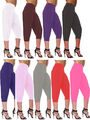 DAMEN ALI BABA**3/4**BAGGY HOSE GESCHNITTENE LEGGINGS HAREEMHOSE HAREM