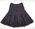 Damen Midi Schwing Rock Schwarz von HEINE in Gr. 34  100% Baumwolle !!