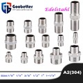 Edelstahl Gewinde Fitting Doppelnippel AG Reduzierstück mit Außengewinde 1/8~ 1"
