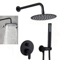Unterputz Duscharmatur Regendusche Duschsystem ibox Duschset Handbrause Schwarz