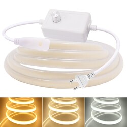 Neon COB LED Streifen Stripe 230V Lichtschlauch Lichterkette Wasserdicht Dimmbar