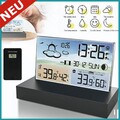 Digitale Wecker Wetterstation Funk Mit Farbdisplay Thermometer Innen-Außensensor