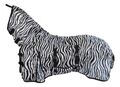 Fliegendecke Zebradecke Decke Halsteil Bauchlatz Marengos weiß schwarz 95-165 cm