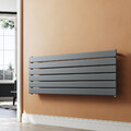 Design Heizkörper Flach Horizontal Paneelheizkörper Anthrazit Einlagig 465x1200
