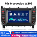 Autoradio GPS NAV Für Mercedes-Benz C/CLC Klasse W203 CLK 209 Android 12 Carplay