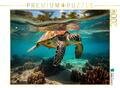 CALVENDO Puzzle Meeresschildkröte unter Wasser | 2000 Teile Lege-Größe 90x67cm F