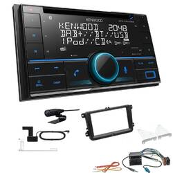 Kenwood 2-DIN Autoradio Bluetooth für Skoda Octavia II Facelift 2009-2013 