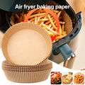 100pcs Backpapier Holzfarbe für Friteuse Heißluftfritteuse Grill Air fryer 16 cm