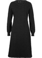 Strickkleid aus recycelter Baumwolle Gr. 40/42 Schwarz Damen Basic-Kleid Neu