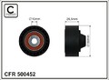 CAFFARO 500452 Umlenkrolle Keilrippenriemen 60mm für FIAT QUBO (225) für DS DS 3