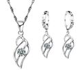 Silber Schmuck 925 Set Schmuckset Silber 925 Halskette + Anhänger + Ohrringe 925