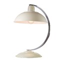 Schreibtischlampe Beistelllampe Tischleuchte Stahl Weiß H 46 cm Nachttischlampe