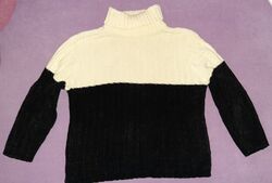 💜 Kuscheliger Wollpullover, Pulli, Rolli, Damen, Gr. L/44/46, Chenille, w. NEU!