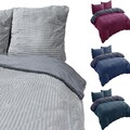 Winter Bettwäsche Cord Optik Teddy Plüsch Nicki Cashmere Touch Coral Fleece Warm