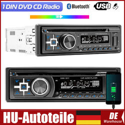 Single DIN Autoradio CD DVD Player Bluetooth Freisprech MP3 USB UKW AUX 7 Farben