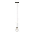 Pendelleuchte Hängelampe Metall Glas E14 H: max. 115 cm in Schwarz Gold Kugel