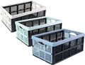 3er Set Klappboxen  32 Liter Einkaufskorb Aufbewahrungsbox Transportbox faltbar