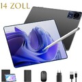 2025 Neu Tablet 24GB+256GB Android 15 FHD 14 Zoll 2.4K IPS Octa-Core 2SIM LTE PC