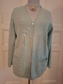 Strickjacke Cardigan Longstrickjacke helles Türkis 100% Kaschmir PETER HAHN 46