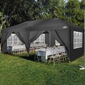 Pavillon Faltpavillon 3x6m Wasserdicht mit 6 Seitenteilen & Fenstern Partyzelt