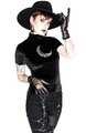 Restyle Samt Crescent Top Moon Witch