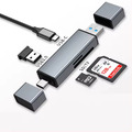 6 in 1 Kartenleser Speicherkartenleser USB Typ C 3.0 Leser SD TF OTG Adapter USB
