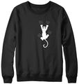 Schiebe Katze Aufkleben Brustdruck Herren Frauen lustig Unisex Tasche Sweatshirt