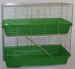 XXL 1m doppel Hasenkäfig Meerschweinchenkäfig Doppelkäfig Rabbit  Nagerkäfig 1✔ BESTPREIS ✔6 FARBEN ✔ TOP QUALITÄT ✔Blitzversand 