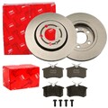 TRW BREMSSCHEIBEN + BELÄGE HINTEN passend für A3 S3 GOLF 4 LEON Cupra OCTAVIA RS