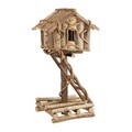 Vogelhaus stehend Vogelvilla Deko Vogelhäuschen Handgemachtes Holzhaus 780 g
