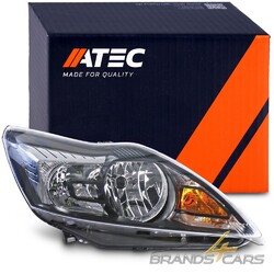 ATEC SCHEINWERFER CHROM/SCHWARZ H7/H1 RECHTS FÜR FORD FOCUS 2 AB BJ 02.2008## ORIGINAL ATEC MARKENQUALITÄT - AB LAGER VERFÜGBAR ##