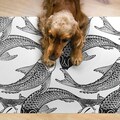 Napfunterlage Futter Unterlage Katzenklo Vorleger Matte Haustiere Koi-Fische