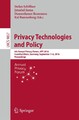 Privacy Technologies and Policy Stefan Schiffner