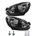 Scheinwerfer Set schwarz inkl. OSRAM Lampen H4 mit Tagfahrlicht für VW UP 121