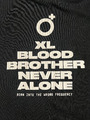 Blood Brother T-Shirt Small-Medium 41" schwarz Grafik Langarm Neu ohne Etikett