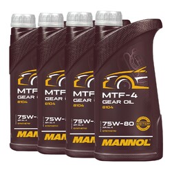 4 (4x1) Liter MANNOL 75W-80 MTF-4 API GL-4/ GL4/ Getriebeöl/ Schaltgetriebeöl