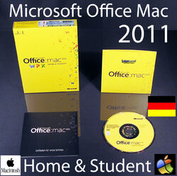 Microsoft Office Mac 2011 Home & Student 3 Mac Box + DVD Family Pack + OVP