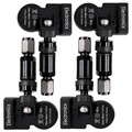 4x Reifendrucksensoren RDKS Sensoren Metallventil Schwarz für Toyota Prius C 202