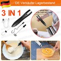 3In1 Milchschäumer Für Kaffee/Latte/Cappuccino USB Auflade Milchaufschäumer DHL