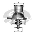 Thermostat Kühlmittel GATES TH15192G1 für OPEL T85 OMEGA CALIBRA J96 J89 ASCONA