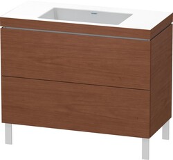 Duravit L-Cube Möbelwaschtisch c-bonded mit Unterbau bodenstehend, 100x48 cm, 2